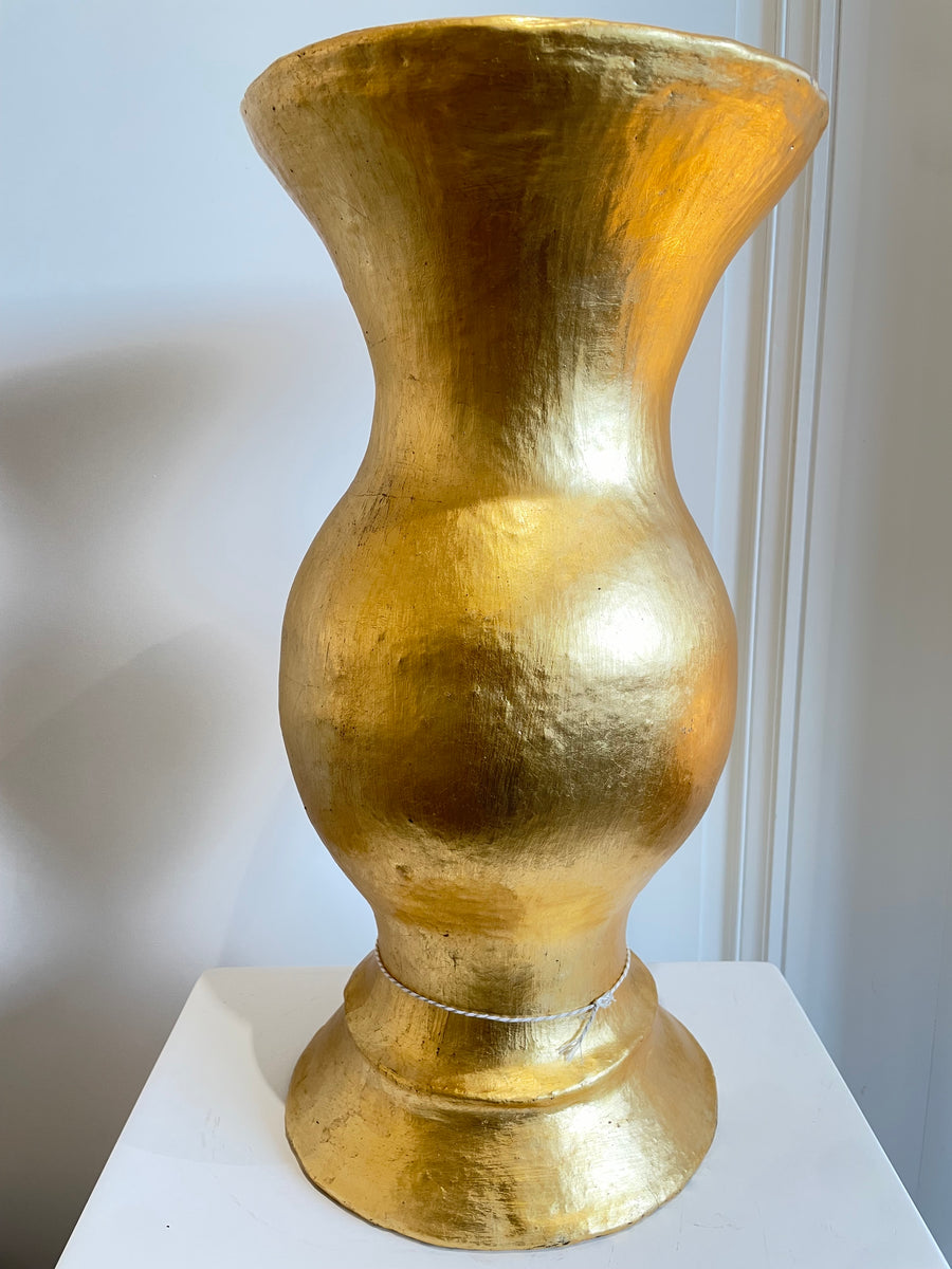 Vase Visage doré